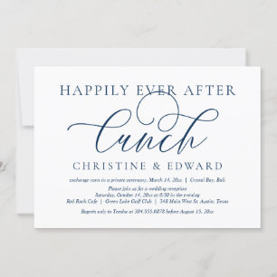 Invitation Mariage Elopement, Heureux Jamais Après Le Déjeune
