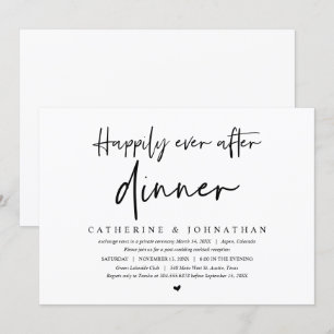 Invitation Mariage Elopement, Heureux toujours après le dîner