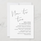 Invitation Mariage Elopement, Il est temps (Devant)