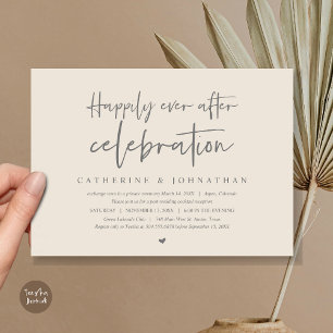Invitation Mariage Elopement, Joyeux Jour après la célébratio