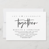 Invitation Mariage Elopement, Moderne, Faisons la fête avec n (Devant)