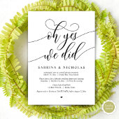 Invitation Mariage Elopement Party, Oh Oui, On A Fait Une Inv