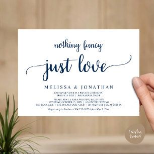 Invitation Mariage Elopement, Rien De Fancy Just Love Diner