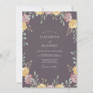 Invitation Mariage Embrasse Artistique Botanique de Prunier