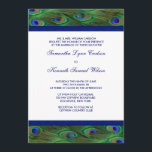 Invitation Mariage Emerald Green Royal Blue Peacock Feathers<br><div class="desc">Elégant bleu royal plumes paon faire-part de mariage modèle. Ce magnifique faire-part de mariage vert émeraude et bleu royal en plumes de paon est facilement customisé pour votre événement en choisissant simplement le bouton "Customisez!" pour commencer à ajouter vos détails d'événement, le style de police, la taille et la couleur...</div>