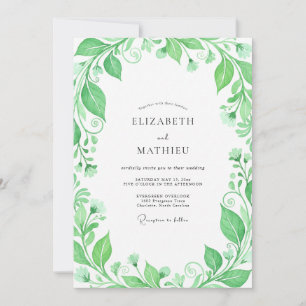 Invitation Mariage Émeraude Bio Flourish