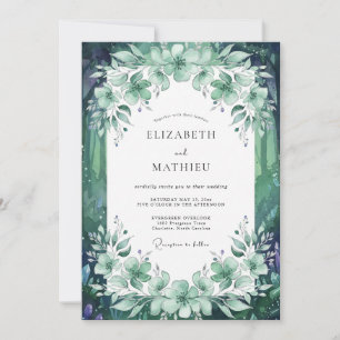 Invitation Mariage Émeraude Eucalyptus