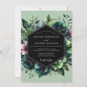 Invitation Mariage Emeraude Moody Bloom