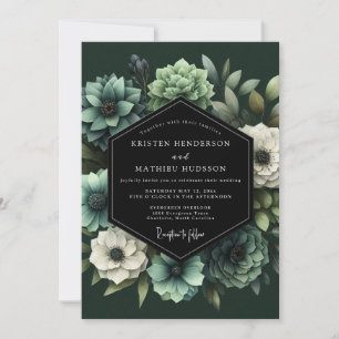 Invitation Mariage Emeraude Sage Vesper