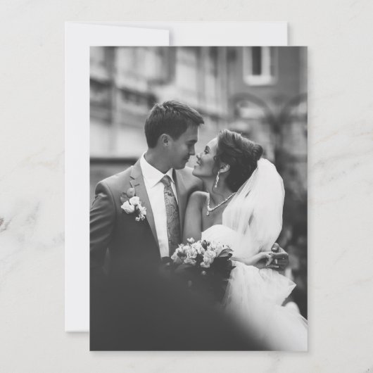 Invitation mariage émeraude unique classe (Dos)