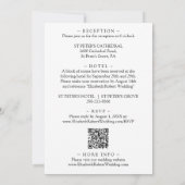 Invitation Mariage émeraude vert (Dos)