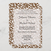 Invitation Mariage Empreinte de léopard Brown (Devant / Derrière)