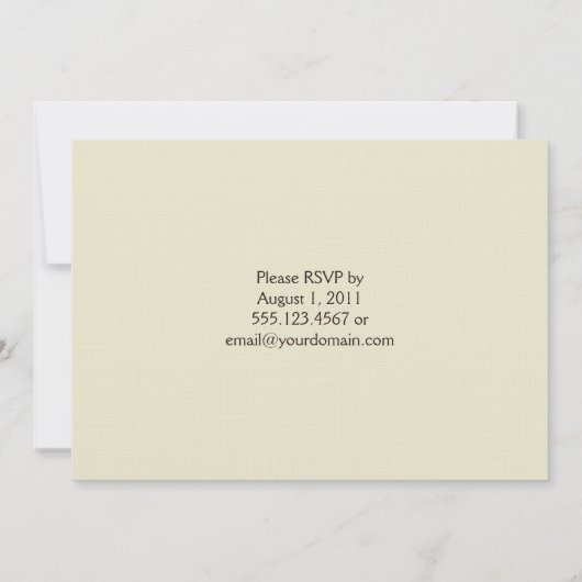 Invitation Mariage Empreinte de léopard et manuscrit (Dos)