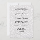 Invitation Mariage Empreinte de léopard gris et blanc (Devant)