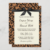 Invitation Mariage Empreinte de léopard noir classique (Devant / Derrière)