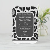 Invitation mariage empreinte de léopard noir et blanc (Debout devant)