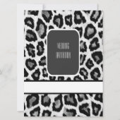 Invitation Mariage empreinte de léopard noir et blanc (Dos)