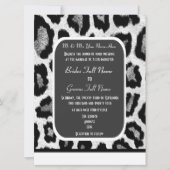 Invitation Mariage empreinte de léopard noir et blanc (Devant)