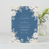 Invitation Mariage en Acier et Pétale d'Ivoire (Debout devant)