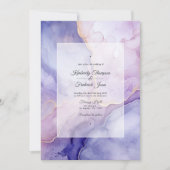 Invitation Mariage en Agate Violet Poussiéreux (Devant)