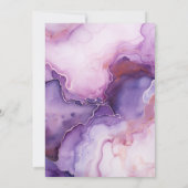 Invitation Mariage en Agate Violet Poussiéreux (Dos)