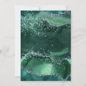 Invitation Mariage en arc de Parties scintillant Emerald Gree (Dos)