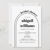 Invitation Mariage en arc noir et blanc (Devant)