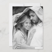 Invitation Mariage en arc noir et blanc douche couple (Dos)