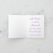 Invitation Mariage en bande dessinée humoristique de la marié (Intérieur)