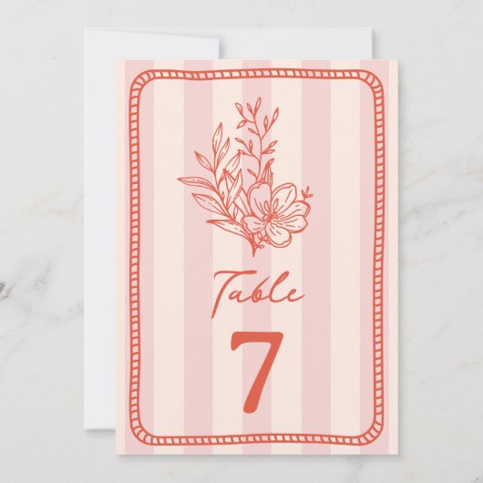 Invitation Mariage en bande rose florale (Dos)