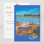 Invitation mariage en bateau (Devant / Derrière)