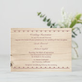 Invitation Mariage en bois (Debout devant)