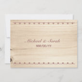 Invitation Mariage en bois (Dos)