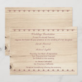 Invitation Mariage en bois (Devant / Derrière)