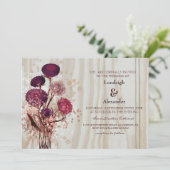 Invitation Mariage en bois clair rustique moderne (Debout devant)