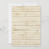Invitation Mariage en bois de crème rustique (Dos)