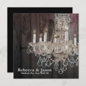 Invitation Mariage en bois de grange rustique (Devant / Derrière)