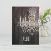 Invitation Mariage en bois de grange rustique (Debout devant)