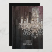 Invitation Mariage en bois de grange rustique (Devant / Derrière)