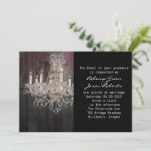Invitation Mariage en bois de grange rustique (Debout devant)