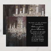 Invitation Mariage en bois de grange rustique (Devant / Derrière)
