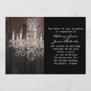 Invitation Mariage en bois de grange rustique
