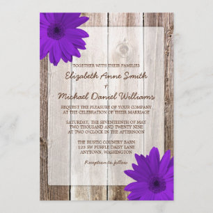 Invitation Mariage en bois de la grange rousse