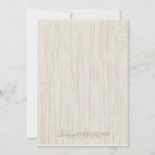 Invitation Mariage en bois découpé (Dos)