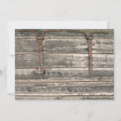 Invitation Mariage en bois patiné (Dos)