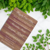 Invitation Mariage en bois rustique
