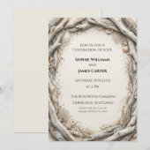 Invitation Mariage en Bois Rustique (Devant / Derrière)