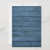Invitation Mariage en Bois Rustique Bleu avec Citrons (Dos)