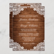 Mariage en bois rustique et dentelle blanche