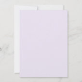 Invitation Mariage en Bois Rustique Lilas Clair (Dos)